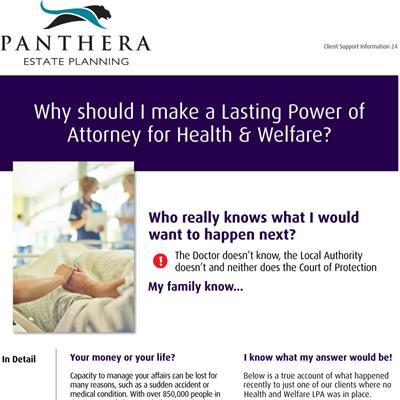 Why should I make a Lasting Power of Attorney for Health & Welfare?