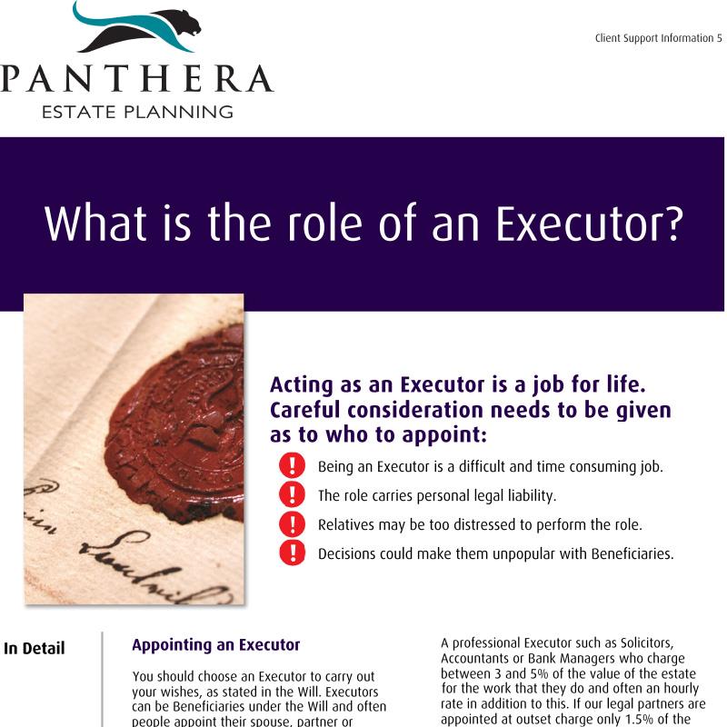 What is the role of an Executor?
