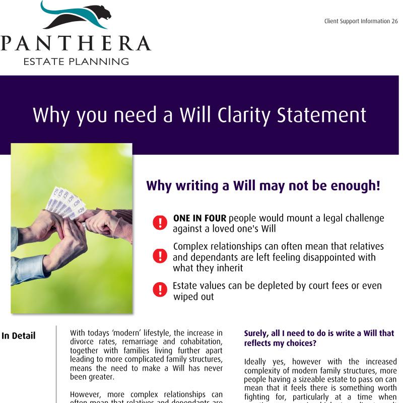 Why you need a Will Clarity Statement